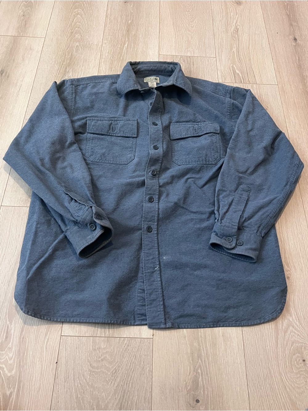 L.L. Bean Men's Long Sleeve Shirt Jacket in Slate Blue